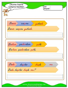 ç sesi Çalışma Sayfaları